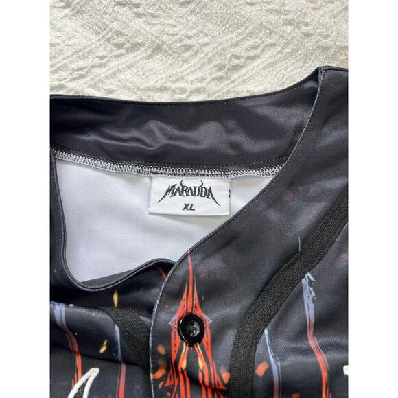 Marauda Music Retribution Baseball Jersey Tee wearable art size XL rock n roll - Picture 9 of 9
